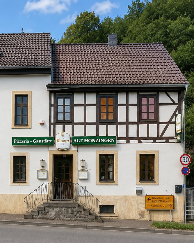Fachwerk-Detail des Hauses
